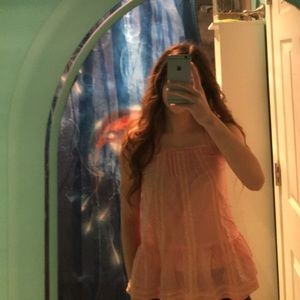 Super cute pink flowy tank top